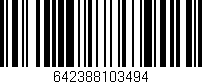 Código de barras (EAN, GTIN, SKU, ISBN): '642388103494'