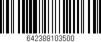 Código de barras (EAN, GTIN, SKU, ISBN): '642388103500'