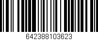 Código de barras (EAN, GTIN, SKU, ISBN): '642388103623'