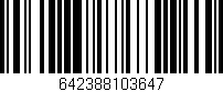 Código de barras (EAN, GTIN, SKU, ISBN): '642388103647'