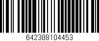 Código de barras (EAN, GTIN, SKU, ISBN): '642388104453'