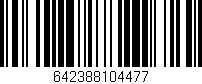 Código de barras (EAN, GTIN, SKU, ISBN): '642388104477'