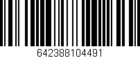 Código de barras (EAN, GTIN, SKU, ISBN): '642388104491'