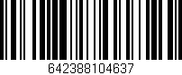 Código de barras (EAN, GTIN, SKU, ISBN): '642388104637'