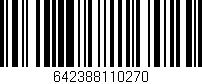 Código de barras (EAN, GTIN, SKU, ISBN): '642388110270'
