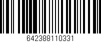 Código de barras (EAN, GTIN, SKU, ISBN): '642388110331'