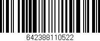 Código de barras (EAN, GTIN, SKU, ISBN): '642388110522'