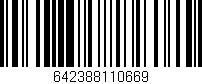 Código de barras (EAN, GTIN, SKU, ISBN): '642388110669'