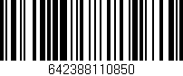 Código de barras (EAN, GTIN, SKU, ISBN): '642388110850'