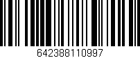 Código de barras (EAN, GTIN, SKU, ISBN): '642388110997'
