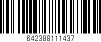 Código de barras (EAN, GTIN, SKU, ISBN): '642388111437'