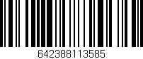 Código de barras (EAN, GTIN, SKU, ISBN): '642388113585'