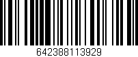 Código de barras (EAN, GTIN, SKU, ISBN): '642388113929'