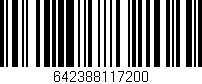 Código de barras (EAN, GTIN, SKU, ISBN): '642388117200'