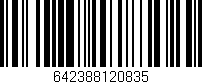 Código de barras (EAN, GTIN, SKU, ISBN): '642388120835'