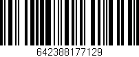 Código de barras (EAN, GTIN, SKU, ISBN): '642388177129'