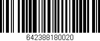 Código de barras (EAN, GTIN, SKU, ISBN): '642388180020'