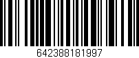 Código de barras (EAN, GTIN, SKU, ISBN): '642388181997'