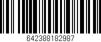 Código de barras (EAN, GTIN, SKU, ISBN): '642388182987'