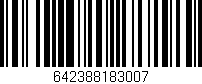 Código de barras (EAN, GTIN, SKU, ISBN): '642388183007'