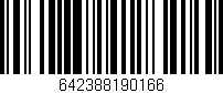 Código de barras (EAN, GTIN, SKU, ISBN): '642388190166'