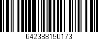 Código de barras (EAN, GTIN, SKU, ISBN): '642388190173'