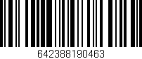 Código de barras (EAN, GTIN, SKU, ISBN): '642388190463'