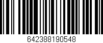 Código de barras (EAN, GTIN, SKU, ISBN): '642388190548'