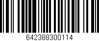 Código de barras (EAN, GTIN, SKU, ISBN): '642388300114'