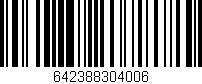 Código de barras (EAN, GTIN, SKU, ISBN): '642388304006'
