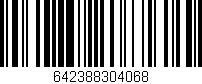 Código de barras (EAN, GTIN, SKU, ISBN): '642388304068'