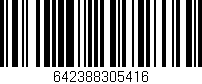 Código de barras (EAN, GTIN, SKU, ISBN): '642388305416'