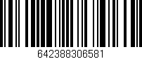 Código de barras (EAN, GTIN, SKU, ISBN): '642388306581'