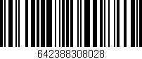 Código de barras (EAN, GTIN, SKU, ISBN): '642388308028'