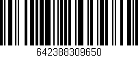 Código de barras (EAN, GTIN, SKU, ISBN): '642388309650'
