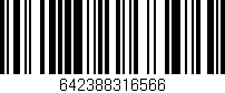 Código de barras (EAN, GTIN, SKU, ISBN): '642388316566'
