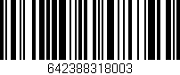 Código de barras (EAN, GTIN, SKU, ISBN): '642388318003'