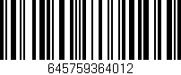 Código de barras (EAN, GTIN, SKU, ISBN): '645759364012'