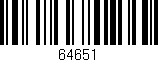 Código de barras (EAN, GTIN, SKU, ISBN): '64651'