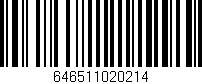 Código de barras (EAN, GTIN, SKU, ISBN): '646511020214'