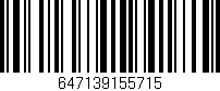 Código de barras (EAN, GTIN, SKU, ISBN): '647139155715'