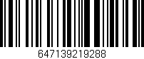 Código de barras (EAN, GTIN, SKU, ISBN): '647139219288'