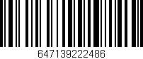 Código de barras (EAN, GTIN, SKU, ISBN): '647139222486'