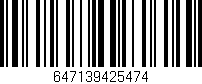 Código de barras (EAN, GTIN, SKU, ISBN): '647139425474'