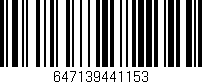 Código de barras (EAN, GTIN, SKU, ISBN): '647139441153'