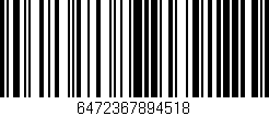 Código de barras (EAN, GTIN, SKU, ISBN): '6472367894518'