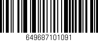 Código de barras (EAN, GTIN, SKU, ISBN): '649687101091'