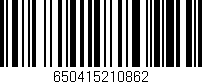 Código de barras (EAN, GTIN, SKU, ISBN): '650415210862'
