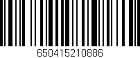 Código de barras (EAN, GTIN, SKU, ISBN): '650415210886'