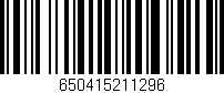 Código de barras (EAN, GTIN, SKU, ISBN): '650415211296'